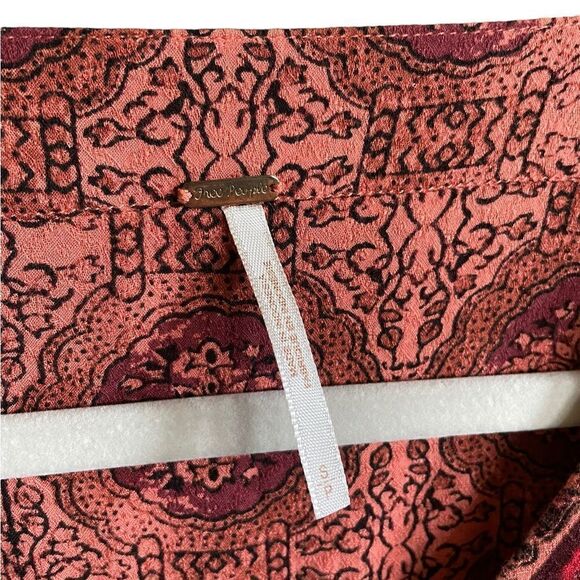 FREE PEOPLE Time of Your Life Top Coral Combo Size Small - Picture 7 of 7
